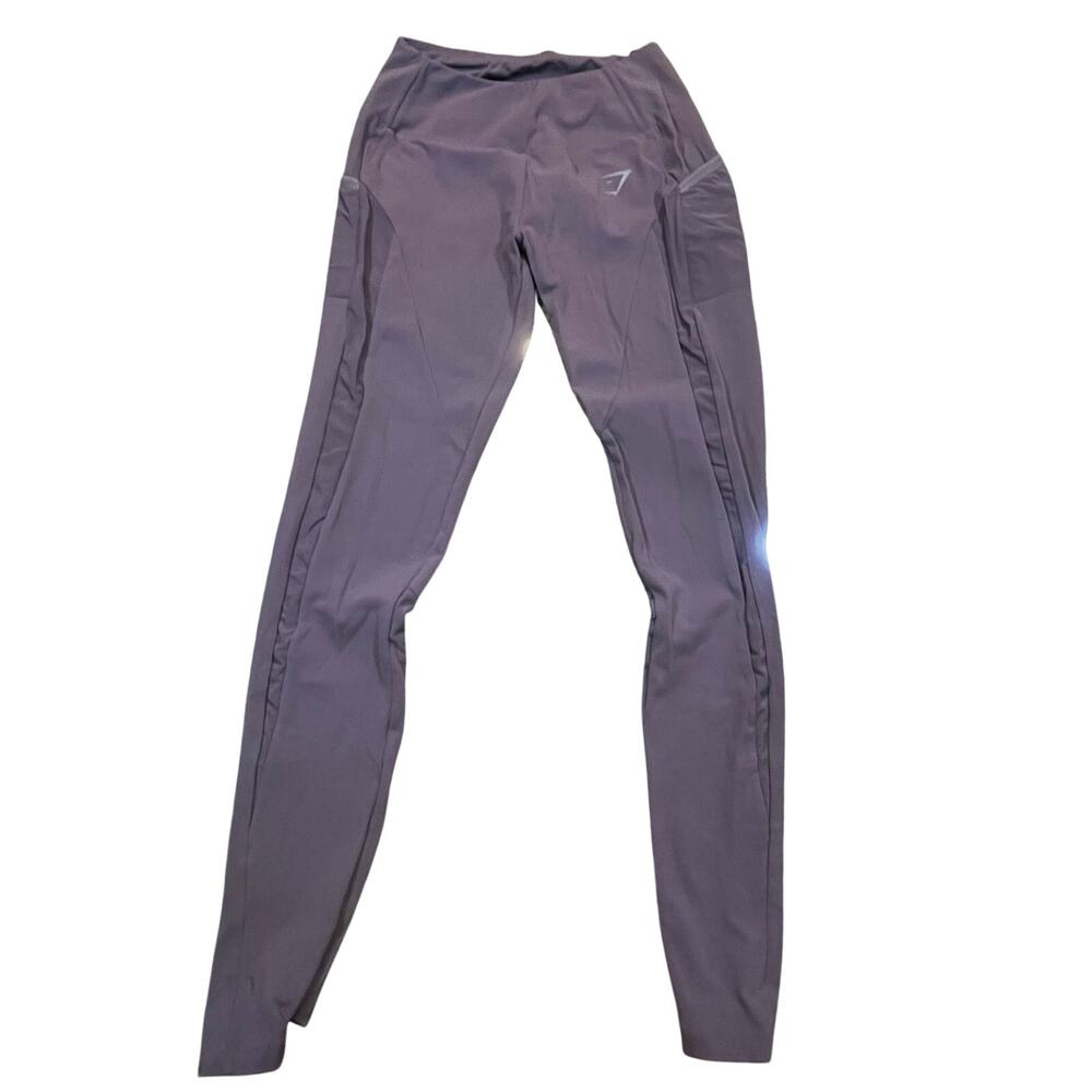 Gymshark Leggings Womens Small Purple Mesh Side Pocket High Rise Athletic Yoga